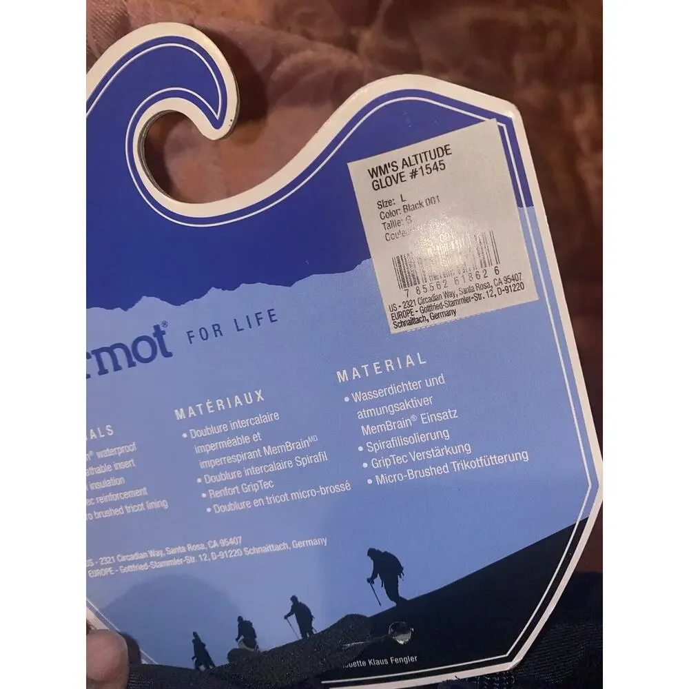 Marmot Women's Large Altitude Glove #1545‎ BRAND NEW Tags